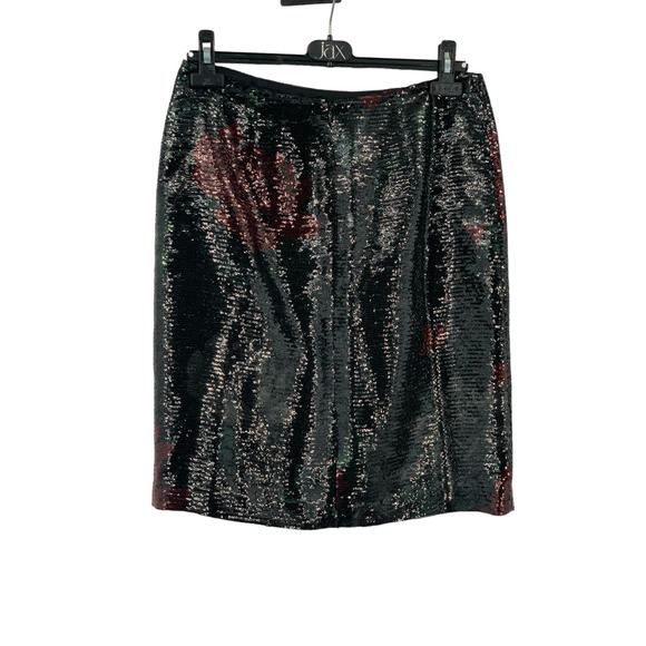 Kay Unger New York Women’s Lined Evening Black/Red Sequin Pencil Skirt Size‎ 10 - Picture 1 of 5